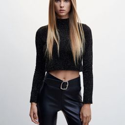 MANGO Women Crop Pullover with Embellished Detail-image-16