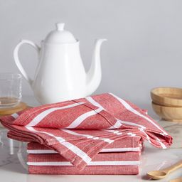 Encasa Homes Pack of 4 Red Kitchen Towels-image-20