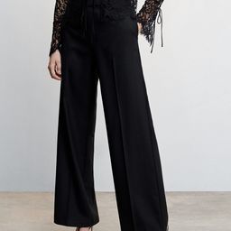 CAMILLE X MANGO Women Wide Leg Fit Pleated Sustainable Trousers-image-30