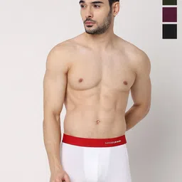 UnderJeans by Spykar Pack Of 4 Mid-Rise Trunk-image-57