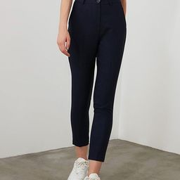 Trendyol Women Navy Blue Solid Trousers-picture-47