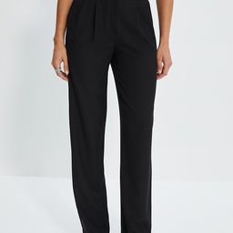 Trendyol Women Black Solid Pleated Trousers-image-96