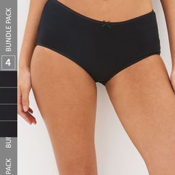 NEXT Women Pack of 4 Cotton Rich Hipsters C10564-image-91