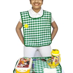 SWITCHON Green & White Cotton Checked Apron-27