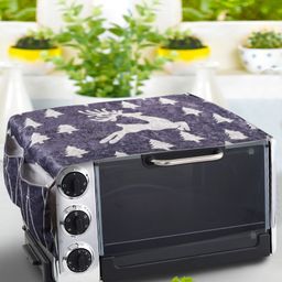 AAZEEM Blue & White Printed Microwave Oven Top Cover-0