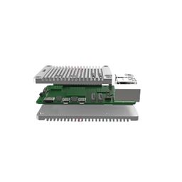 EDATEC Raspberry Pi5 Passive Cooling Open CNC Case, Silver image 2
