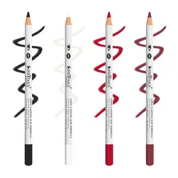 SHRYOAN Set Of 4 Long Lasting iLip Formula Lipliner & Eyeliner Pencil - Shades 01+02+18+19-7