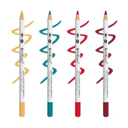 SHRYOAN Set Of 4 Long Lasting iLip Formula Lipliner & Eyeliner Pencil - Shades 6+7+16+22-17
