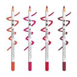 SHRYOAN Set Of 4 Long Lasting iLip Formula Lipliner & Eyeliner Pencil - Shades 12+14+16+19-13