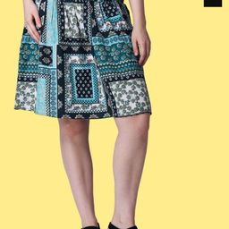 Popwings Pack Of 2 Printed Flared Mini Skirt-image-98