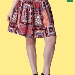 Popwings Pack Of 2 Printed Above Knee Skirts-image-90