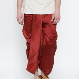 ROYAL KURTA Men Maroon Solid Dhoti Pants-image-11
