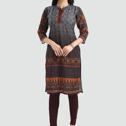 Saree Swarg Women Multi Geometric Printed Thread Work Kurta-51