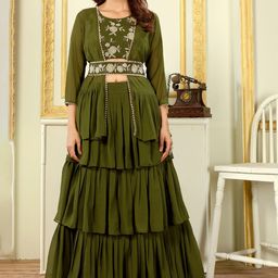PATLANI STYLE Patlani Designer Stitched Lehenga with Jacket and embroidery stitched blouse-picture-18