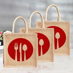 Kuber Industries Set Of 3 Printed Handheld Bags-2