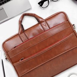 bagneeds Unisex Textured Laptop Messenger Bag-43