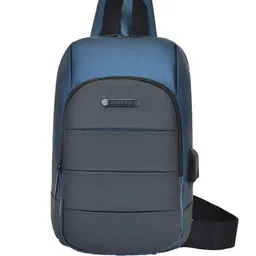 Diva Dale Unisex Colourblocked Crossbody Backpack With USB Charging Port-88