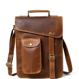 MaheTri Men Leather Messenger Bag-image-82