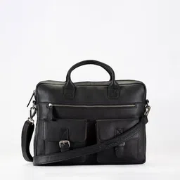 Picco Massimo Unisex Black Messenger Bag-image-34