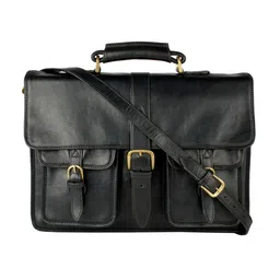 Hidesign Men Black Messenger Bag-image-83