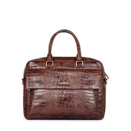 THE CLOWNFISH Unisex Brown Textured Messenger Bag-64