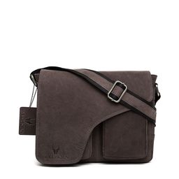 WildHorn Men Brown Leather Messenger Bag-image-107