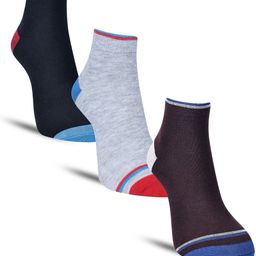 Dollar Socks Men Pack of 3 Colourblocked Cotton Above Ankle-Length Socks-image-84