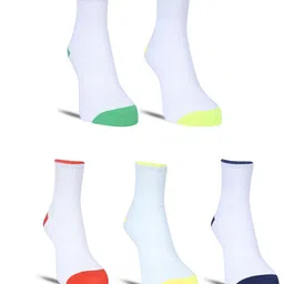 Dollar Socks Men Pack of 5 Colourblocked Cotton Above Ankle-Length Socks-39