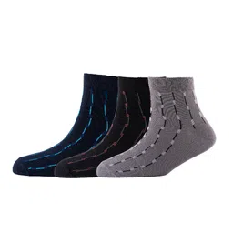 Cotstyle Men Pack Of 3 Patterned Pure Cotton Above Ankle-Length Socks-image-26