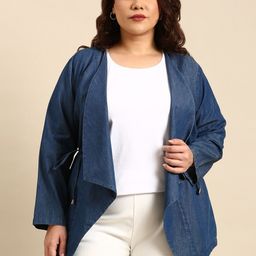 The Pink Moon Women Plus Size Pure Cotton Tailored Jacket-50