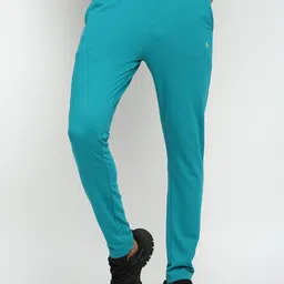 FiTZ Men Teal Blue Solid Anti Odour Slim Fit Track Pant-image-38