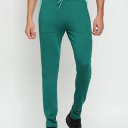 FiTZ Men Bottle Green Solid Anti Odour Slim-Fit Track Pant-image-88