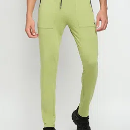 FiTZ Men Olive Green Solid Anti Odour Slim Fit Track Pant-picture-35