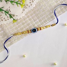 The Magic Wand Boys Pearl Beaded Evil Eye Charm Rakhi-11