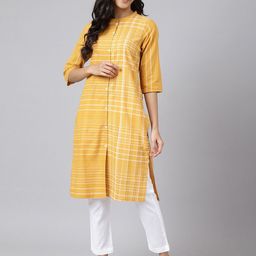 AURELIA Women Yellow Printed Kurta-image-85