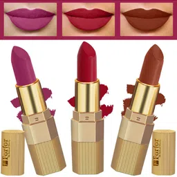 FORFOR Set Of 3 Xpression Matte Lipsticks - Brown Nude 301-Magenta 302-Red Velvet 303-15