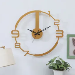 mint furnish Lumina Golden Iron Novelty Wall Clock-picture-0