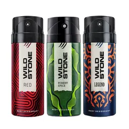 Wild Stone Men Pack of 3 Deodorant - 150 ml Each image 1