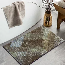 BIANCA Khaki Colored Patterned 1600GSM Anti-skid Bath Rugs-image-7