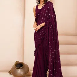 Inddus Embellished Sequinned Saree-1