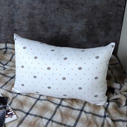 MFD HOME FURNISHING White & Blue Printed Sleep Pillow-14