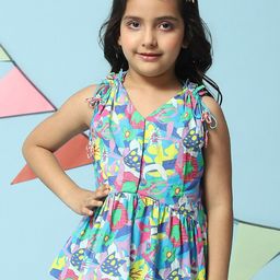 Biba Girls Abstract Print Cotton Peplum Top-picture-52