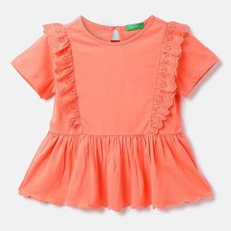 United Colors of Benetton Girls Ruffles Peplum Cotton Top-picture-58