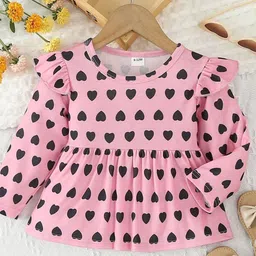 LULU & SKY Polka Dot Print Cotton Peplum Top-picture-26