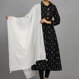 HANDICRAFT PALACE Striped Embroidered Dupatta with Sequinned-12