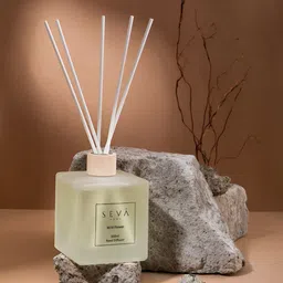 Seva Home Transparent & White Reed Diffuser Wild Flower 500 ml-30