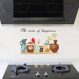 Jaamso Royals Brown Printed Self-Adhesive Water Proof Kitchen Wall Sticker-image-82