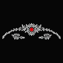 Comet Busters Traditional Bridal Bengali Wedding Bindi - White-47