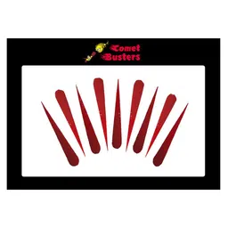 Comet Busters Red Handcrafted Beautiful Traditional Designer Bindis - 9 Pcs-5