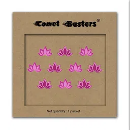 Comet Busters Pink Lotus Shaped Traditional Designer Bindis - 10 Pcs-16